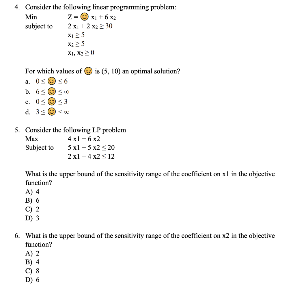 Solved 4 Consider The Following Linear Programming Problem