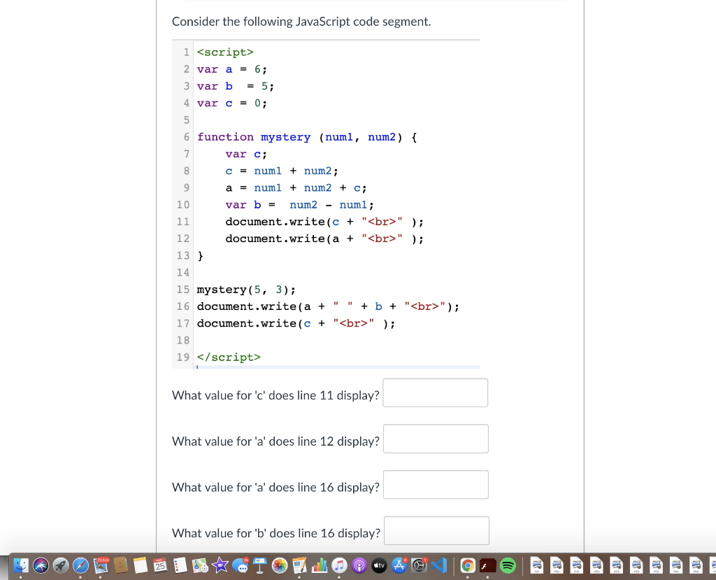 solved-consider-the-following-javascript-code-segment-1-chegg