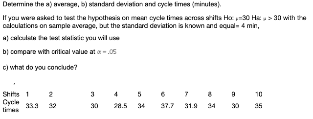 Solved Determine The A) Average, B) Standard Deviation And | Chegg.com