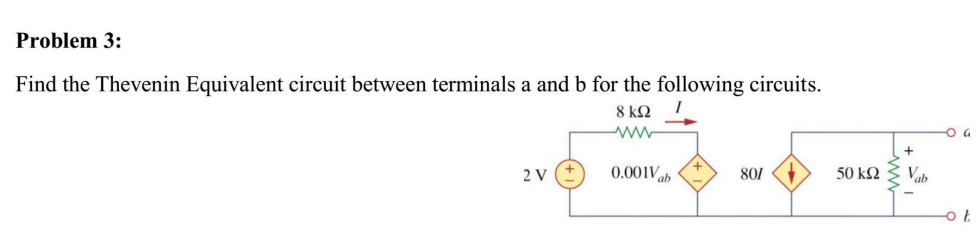 Solved Problem 3: Find The Thevenin Equivalent Circuit | Chegg.com