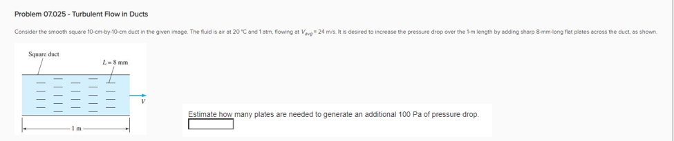 Solved Problem 07.025 - Turbulent Flow in Ducts Consider the | Chegg.com