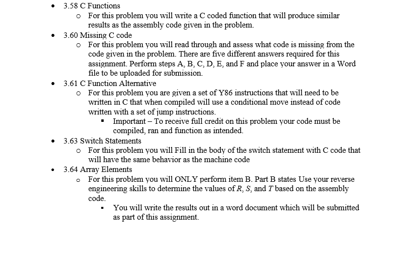 Solved 3.58 ﻿C FunctionsFor this problem you will write a C | Chegg.com