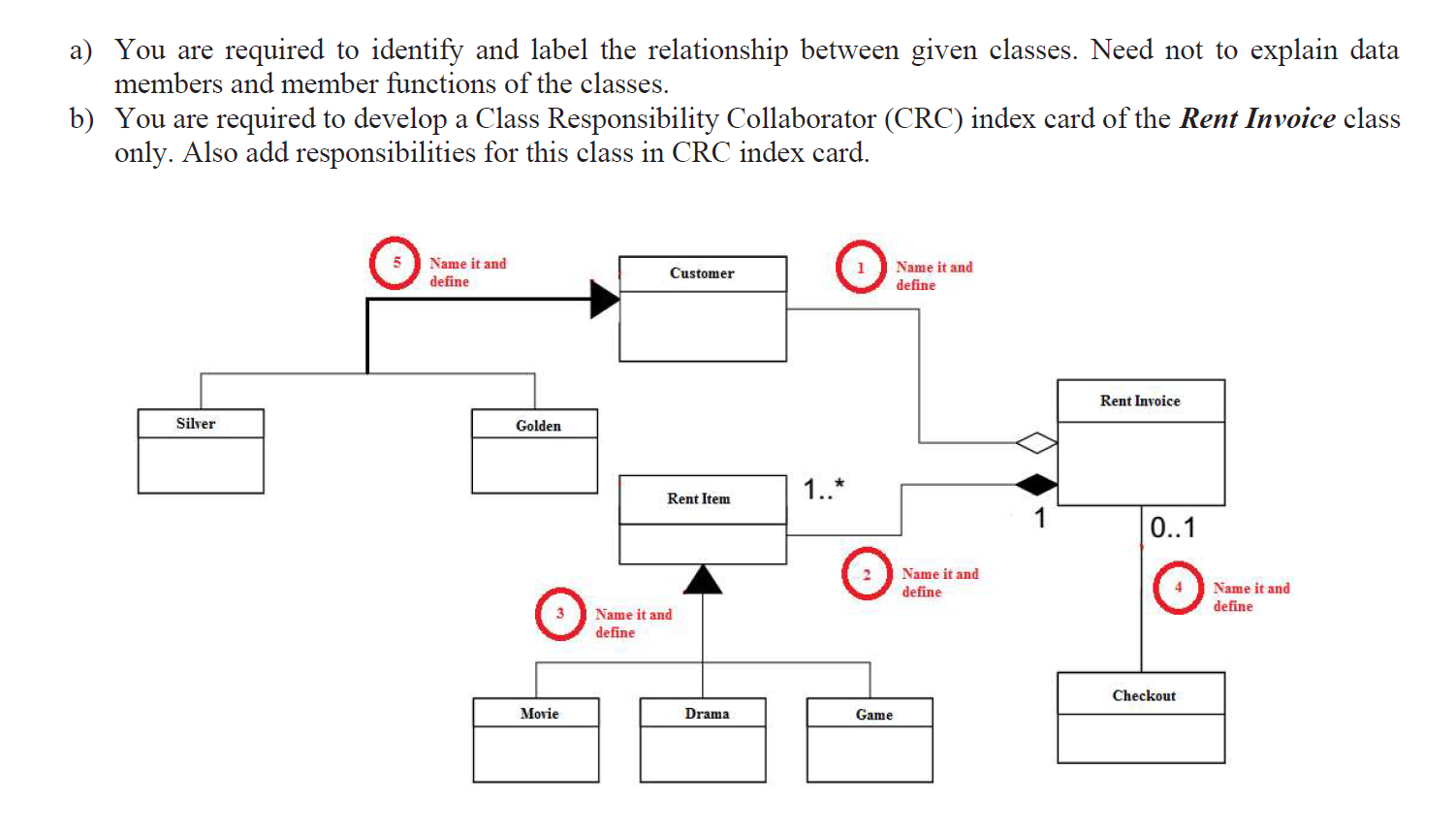 Solved question no 3 you are provided with a class diagram chegg