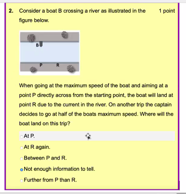 Solved 1 Point 2. Consider A Boat B Crossing A River As | Chegg.com