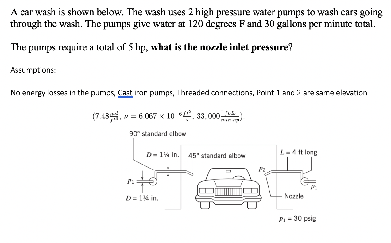 Solved A Car Wash Is Shown Below. The Wash Uses 2 High | Chegg.com