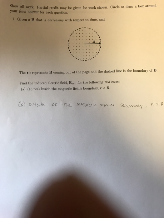 Solved Show all work. Partial credit may be given for work | Chegg.com