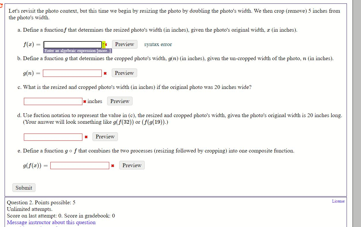 Solved Let's revisit the photo context, but this time we | Chegg.com