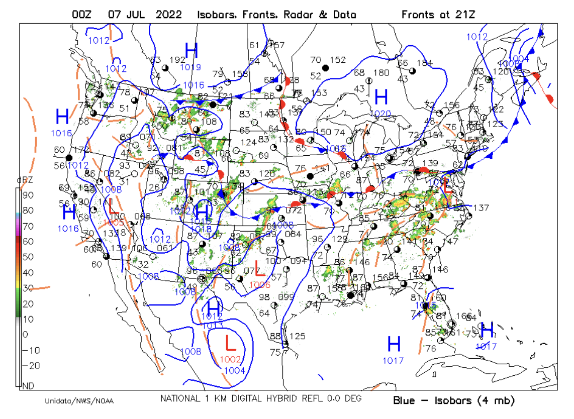 Solved Consider the map below which shows surface Chegg