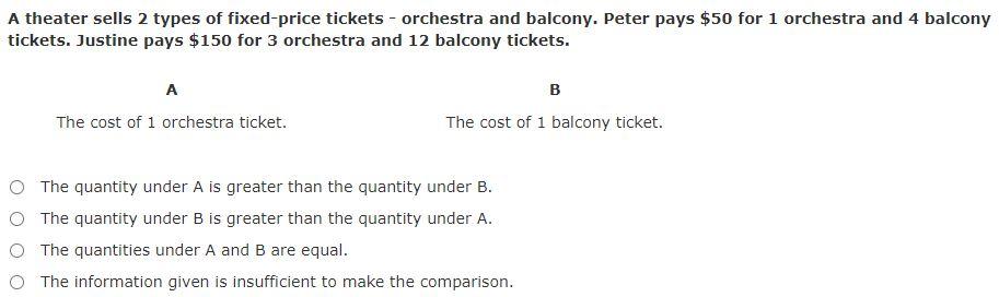 Solved A theater sells 2 types of fixed-price tickets - | Chegg.com