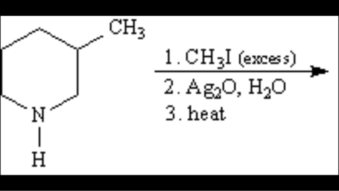 Solved CH3 1.CH2I (excess) 3. heat | Chegg.com