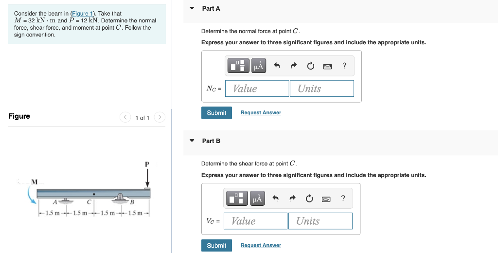 Solved Part A Consider the beam in (Figure 1). Take that M = | Chegg.com