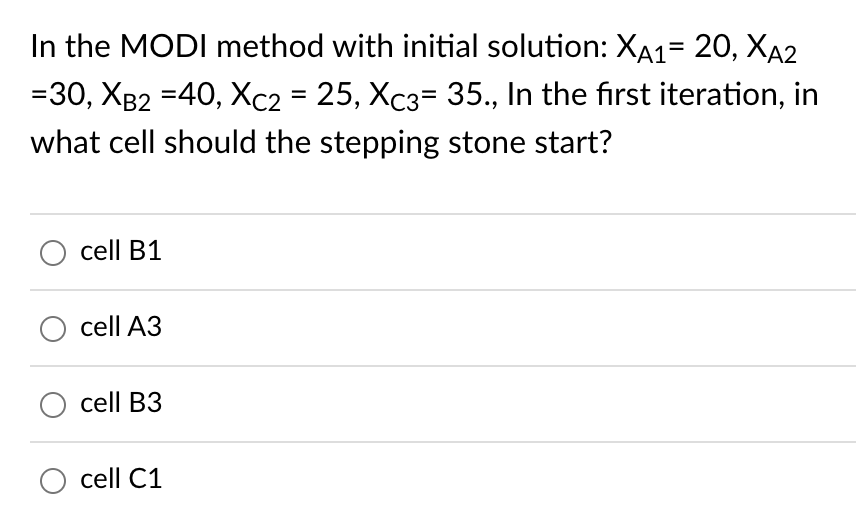 Solved For the next 6 numbers: Consider the Transportation | Chegg.com