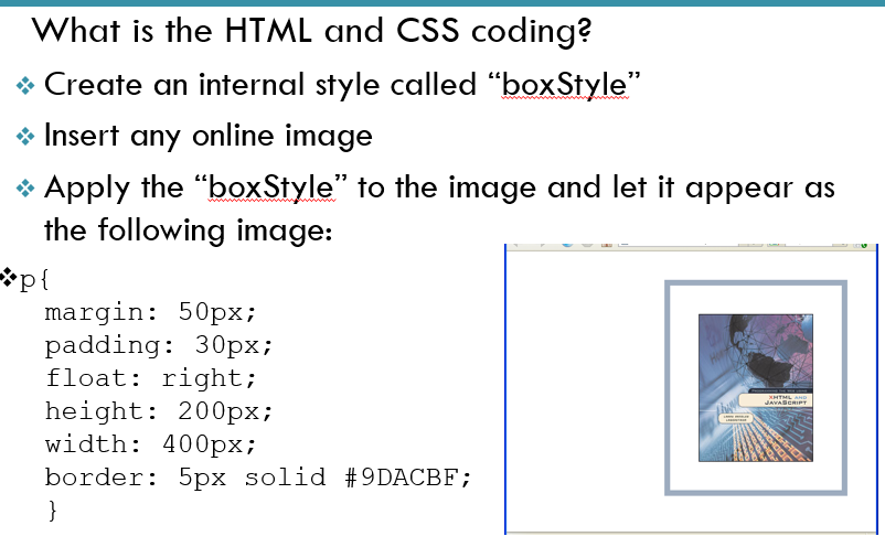 Solved What is the HTML and CSS coding? * Create an internal | Chegg.com