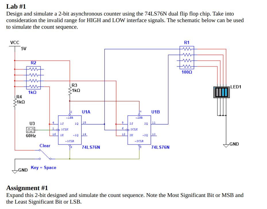 MULTISIM ASYNCHRONOUS UP COUNTER USING IC 74LS76, 60% OFF