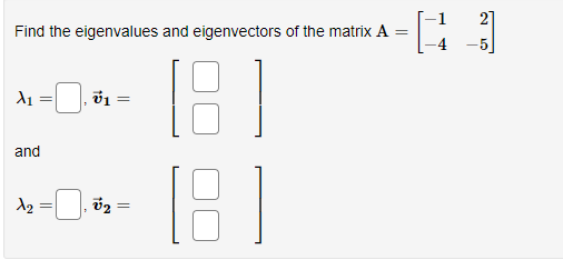 Solved Find the eigenvalues and eigenvectors of the matrix | Chegg.com