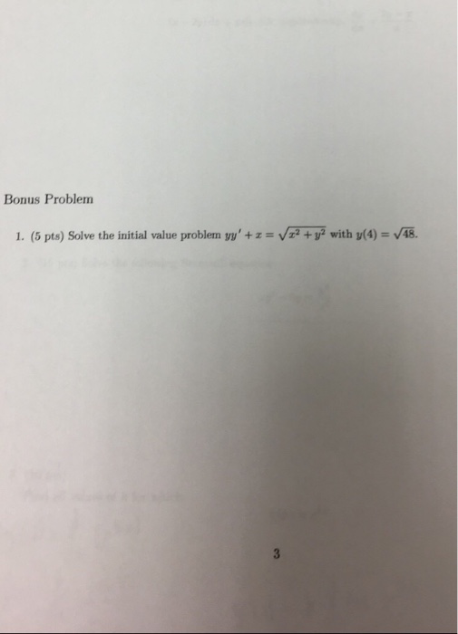 Solved Solve The Initial Value Problem Yy X Squareroot 7459