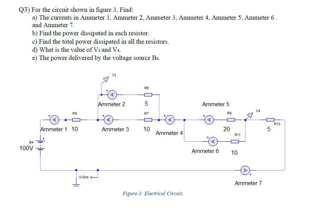 Solved Q3) For the circuit shown in figure 3, Find: a) The | Chegg.com