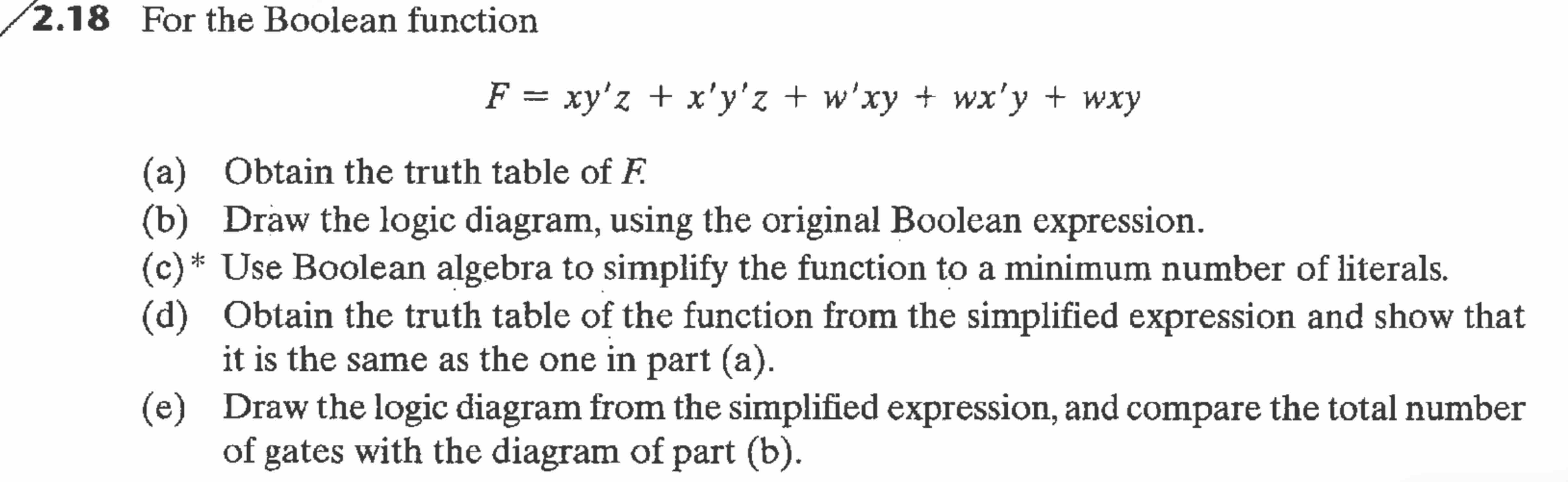 Solved 2.18 ﻿for The Boolean 