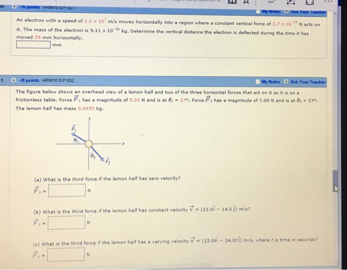 Solved An electron with a speed of 1.1 times 10^7 m/s moves