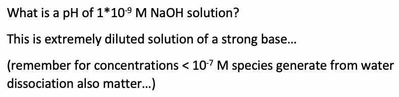 the ph of 10 9 m naoh solution is nearest to