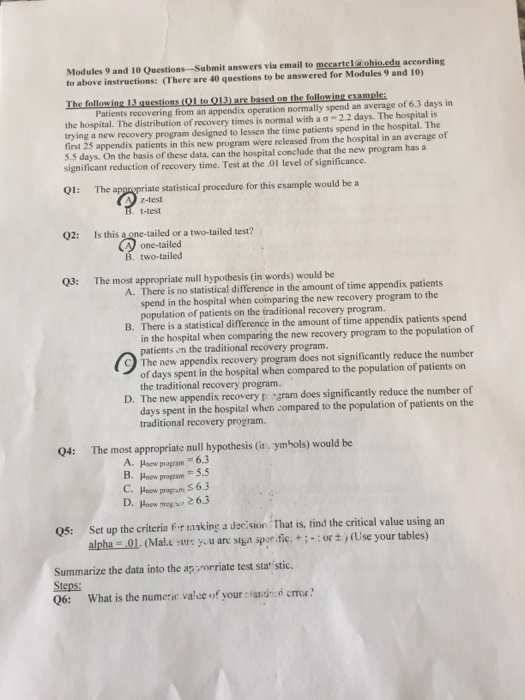 Solved Modules 9 and 10 Questions-Submit answers via email | Chegg.com
