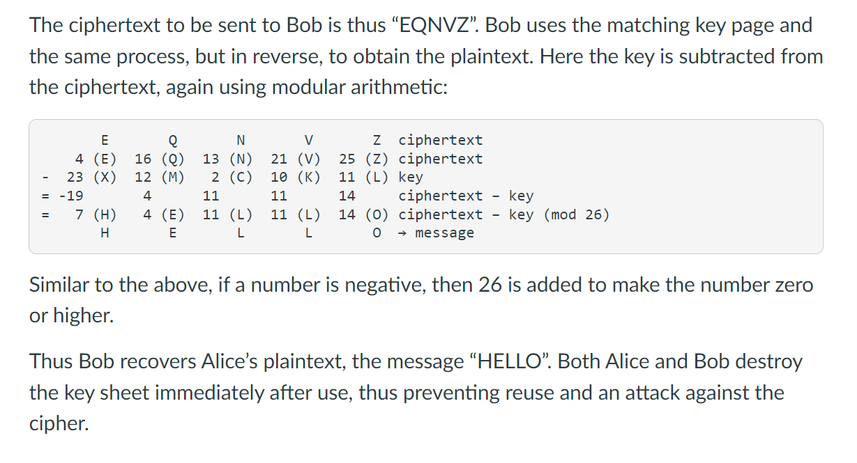 The Ciphertext To Be Sent To Bob Is Thus "EQNVZ". Bob | Chegg.com