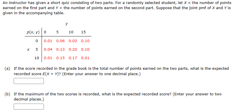 Solved An Instructor Has Given A Short Quiz Consisting Of | Chegg.com