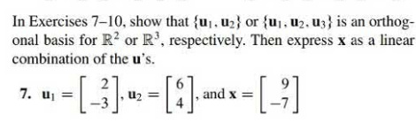 Solved In Exercises 7-10, show that {u1,u2} or {u1,u2,u3} is | Chegg.com