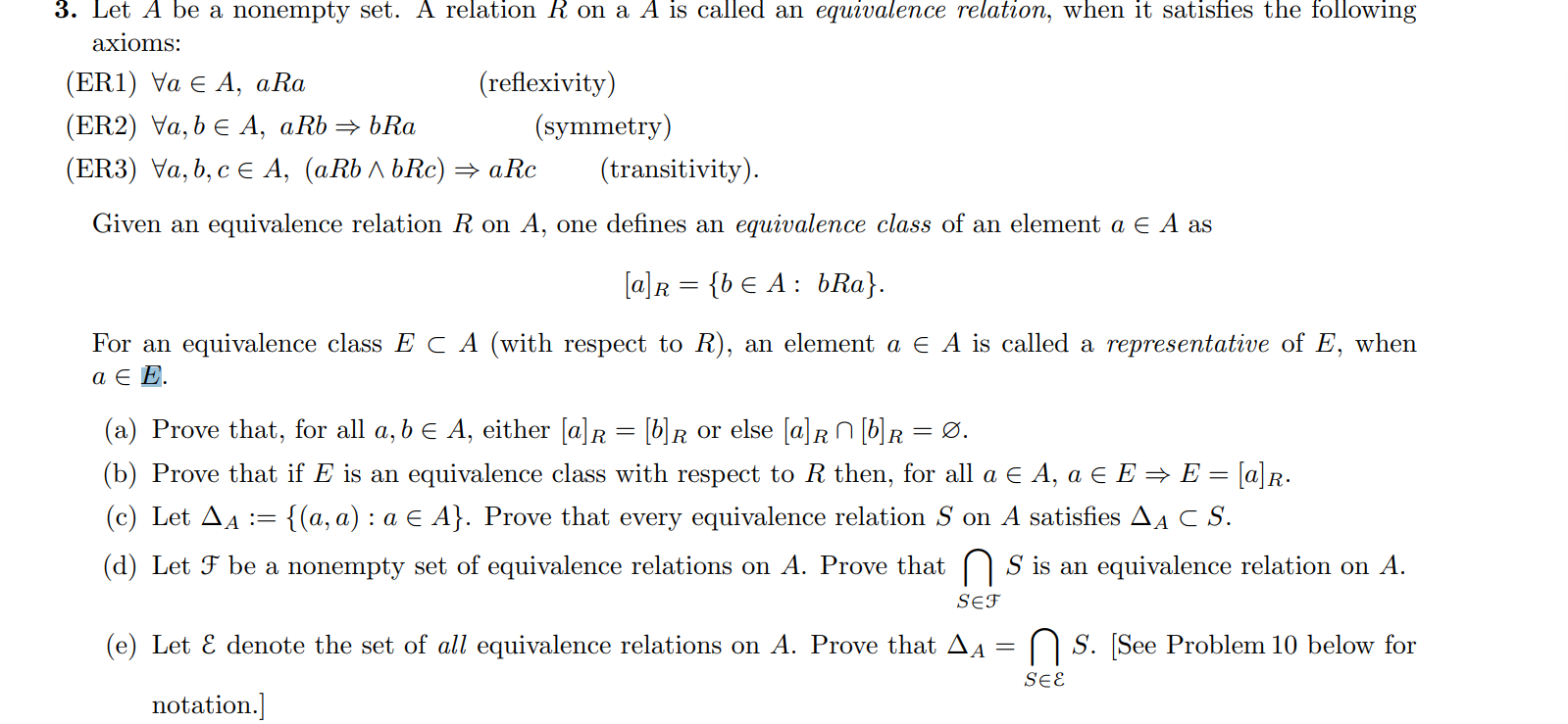 Solved Let A Be A Nonempty Set. A Relation R On A A Is | Chegg.com