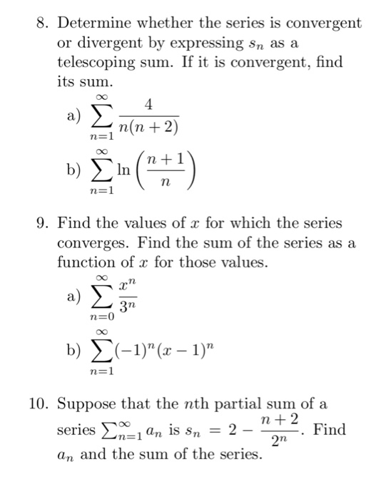 Solved Please solve 8 a and b , 9 a and b and 9. Show all | Chegg.com