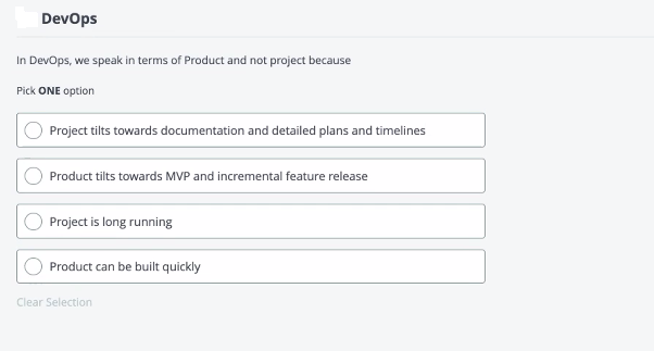 Solved DevOps Feature toggle is used for Pick ONE option | Chegg.com