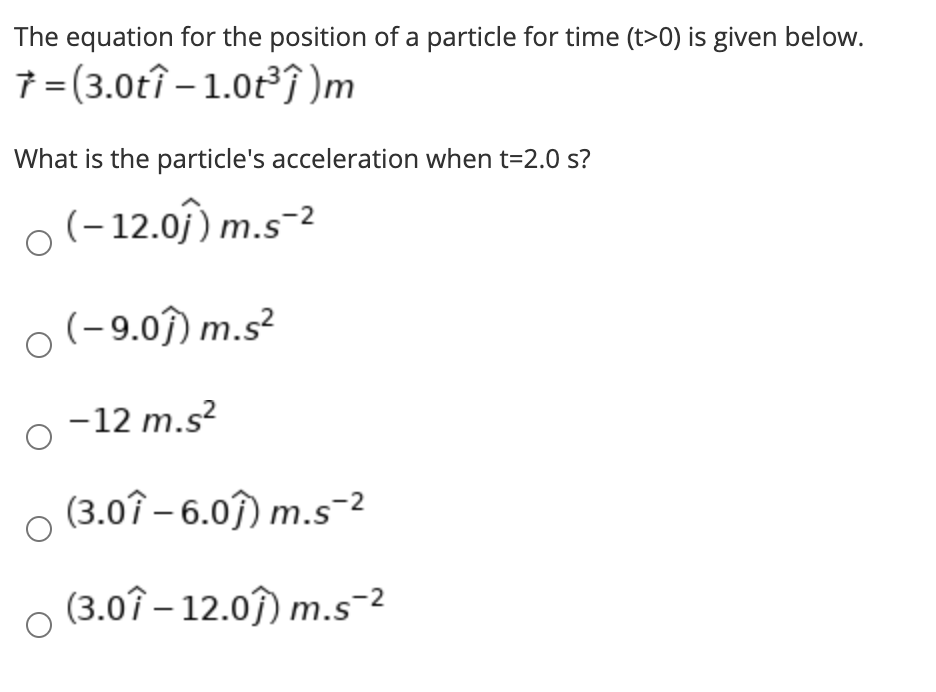 particle acceleration equation
