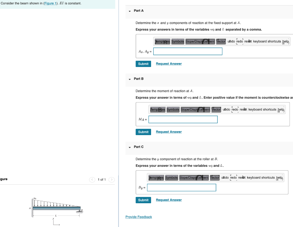 Solved Consider the beam shown in (Figure 1). El is | Chegg.com