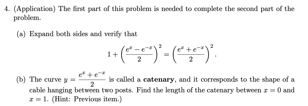 Solved 4. (Application) The first part of this problem is | Chegg.com
