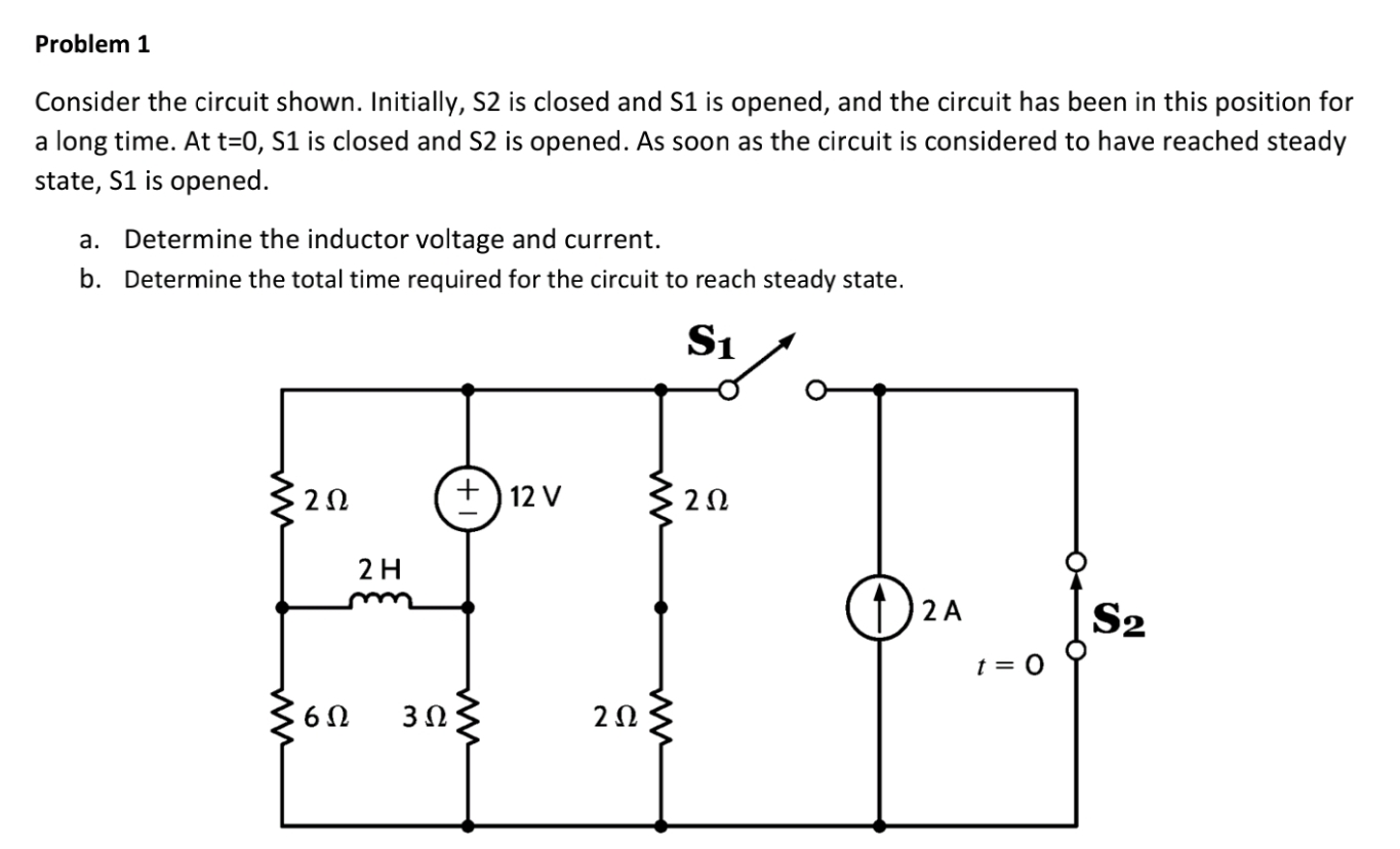 Solved Consider The Circuit Shown. Initially, S2 Is Closed | Chegg.com