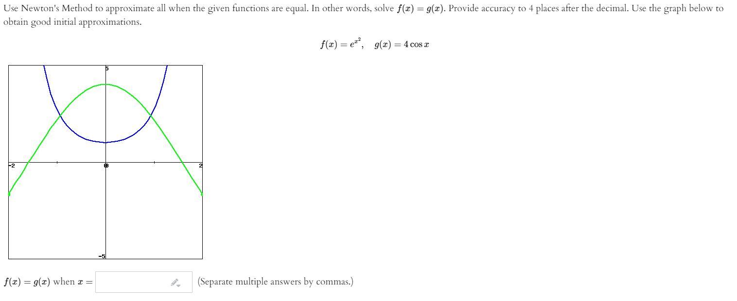 Use Newton S Method To Approximate All When The Given Chegg Com