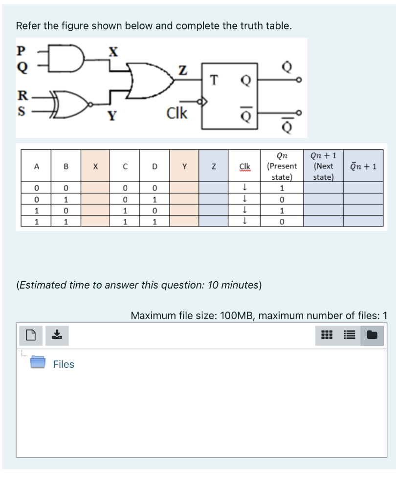 Solved Refer the figure shown below and complete the truth | Chegg.com