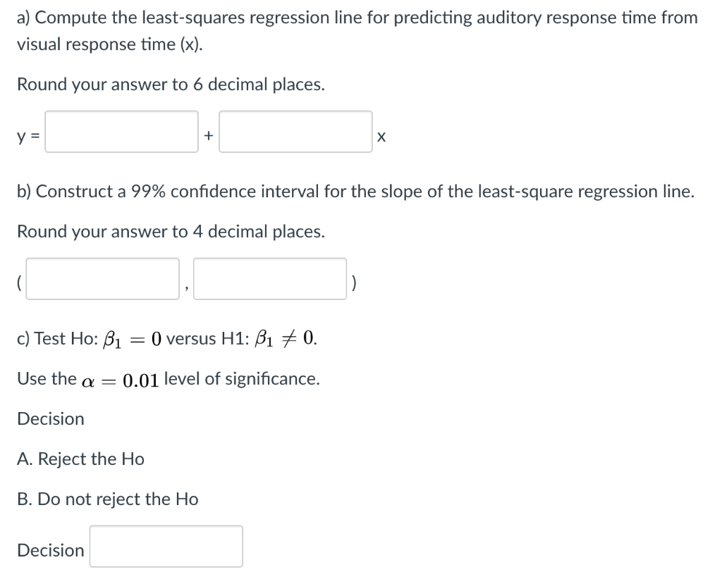 Solved In a study of reaction times, the time to respond to | Chegg.com
