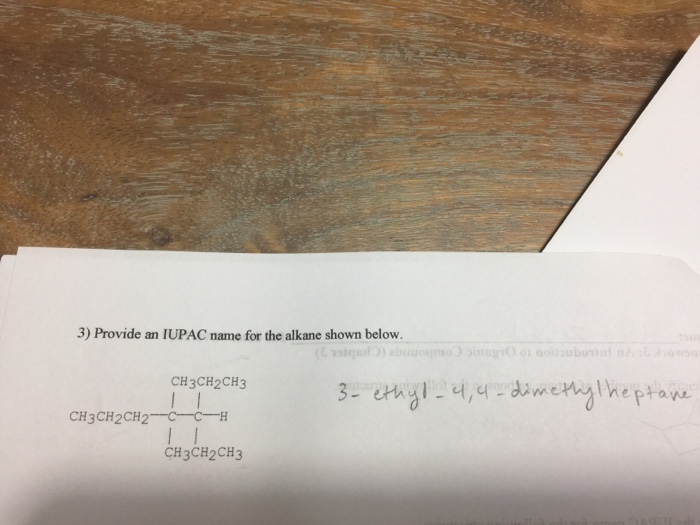 Solved: Provide An IUPAC Name For The Alkane Shown Below. | Chegg.com