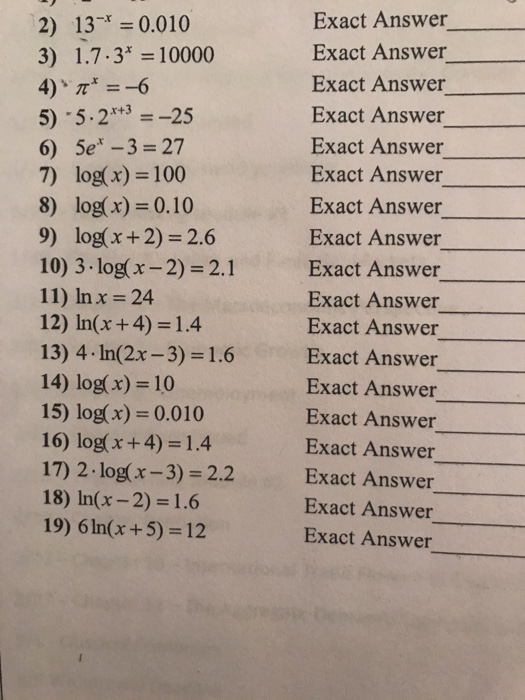 Solved Exact Answer Exact Answer Exact Answer Exact Answer | Chegg.com