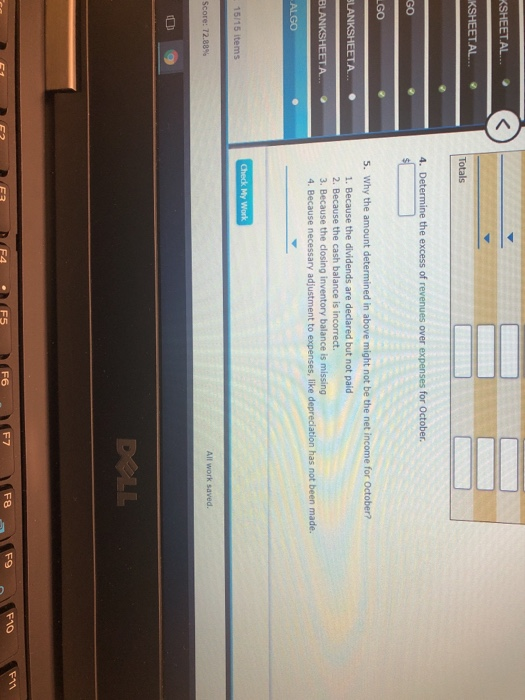 Solved E. Paid cash for supplies, 1,400 G. Received