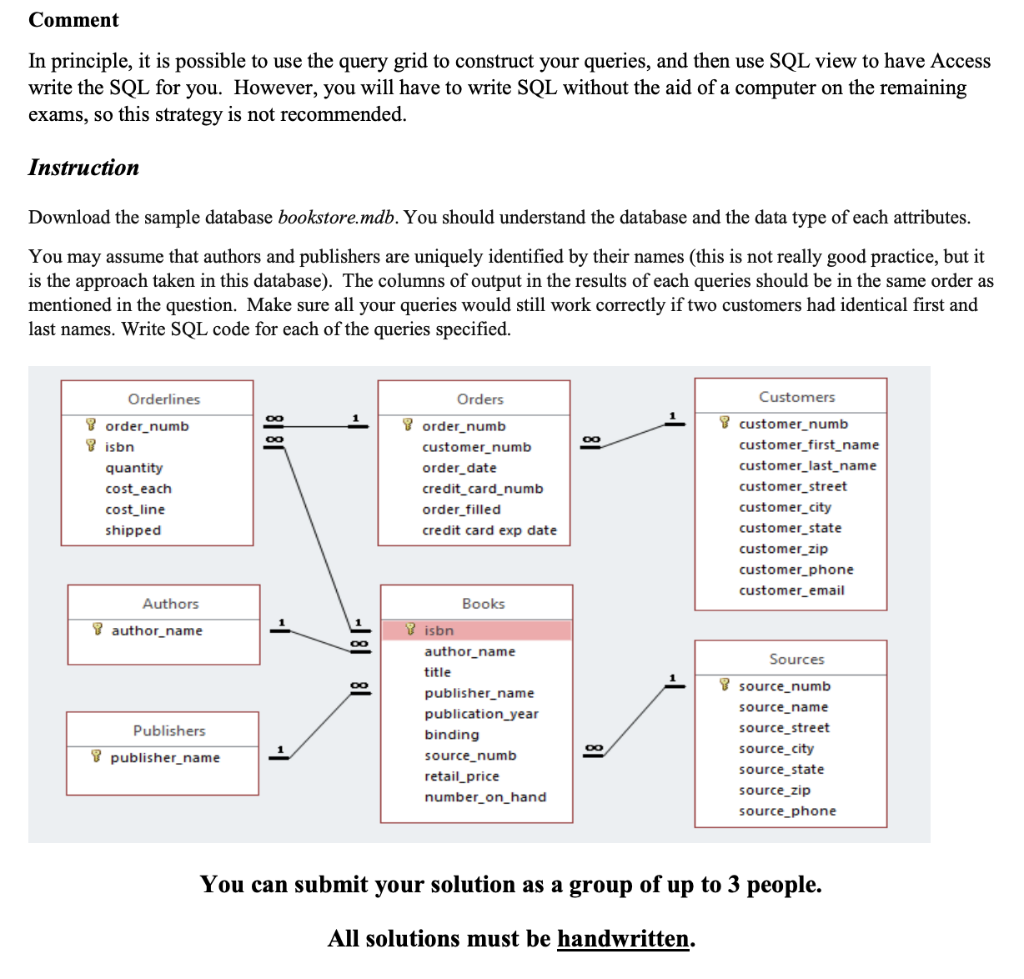 Query By Example Grid Computer Science Solved Comment In principle, it is possible to use the query | Chegg.com