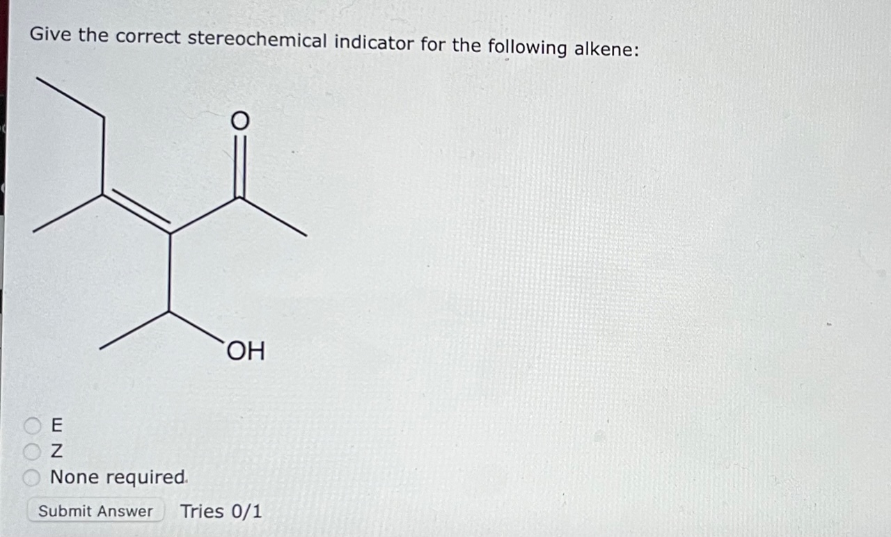 Solved Give the correct stereochemical indicator for the | Chegg.com