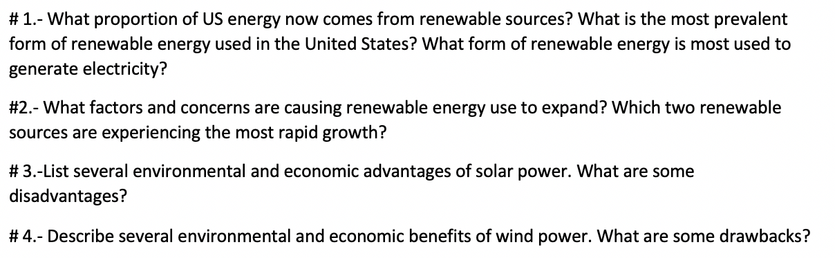 Which two renewable sources are experiencing the most rapid growth?