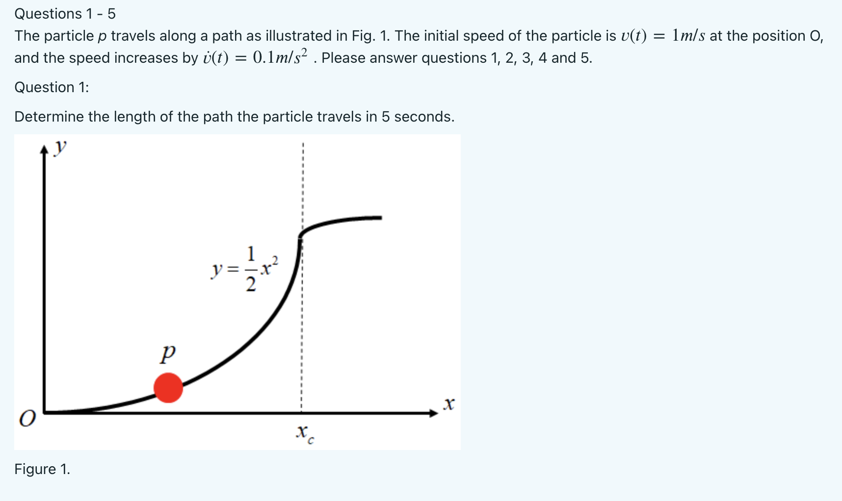 Solved Questions 1 - 5 The Particle \\( P \\) Travels Along | Chegg.com