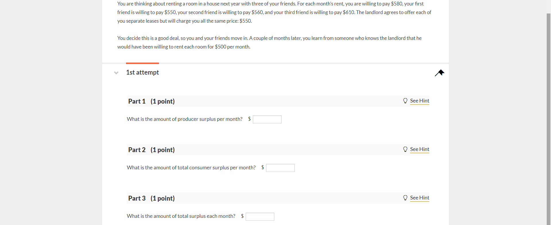 Solved You are thinking about renting a room in a house next