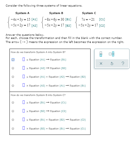 Solved Consider the following three systems of linear | Chegg.com
