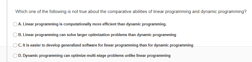 Solved Which one of the following is not true about the | Chegg.com