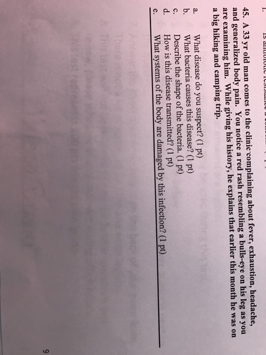 Solved A 33 yr old man comes to the clinic complaining about