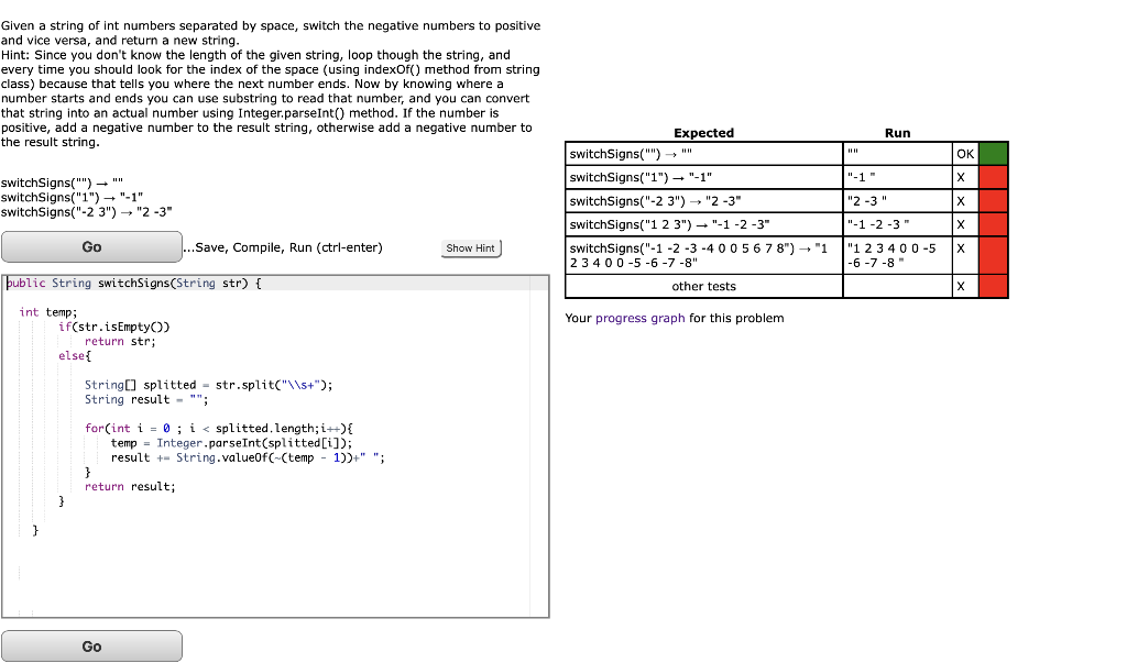 Solved Given A String Of Int Numbers Separated By Space Chegg Com